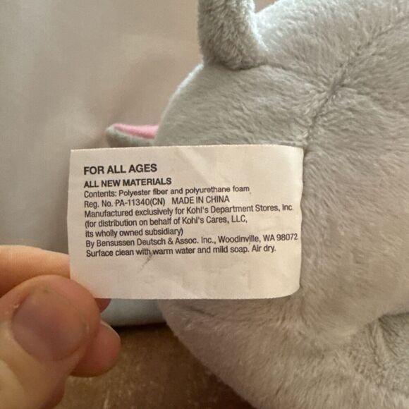 Dumbo Plush Kohls Cares Disney Stuffed Animal Elephant Toy Circus nostalgia - Picture 8 of 9